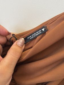 Zara Brown Ruched Mini Dress