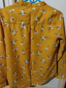 Floral Mustard Colour Shirt