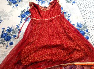 💋💋Red & Gold Embellished Lace Dress💋💋