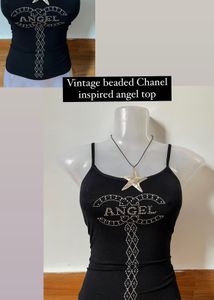 Y2K Chanel Inspired Beaded Cami ❤️❤️