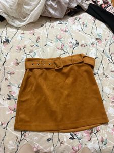 Belted Mini Skirt
