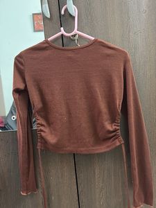 Brown Long Sleeve Top