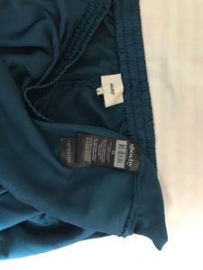 Turquoise Satin Maxi Skirt Waist 32