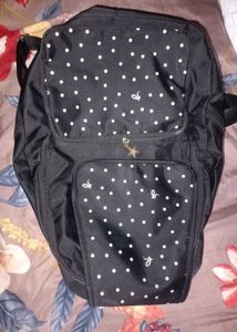 Stylish Black Polka Dot Sling Backpack