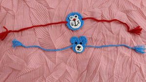 Cute Crochet Rakhi Set