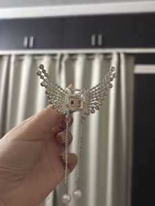 Sparkling Silver Butterfly Hair Claw Clip