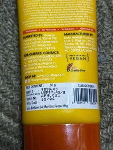 Sealed Aqualogica Sunscreen 🧡🌞
