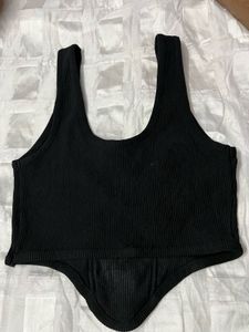 Branded Made In Turkey Black Corset Top