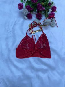 Red Brallate Top