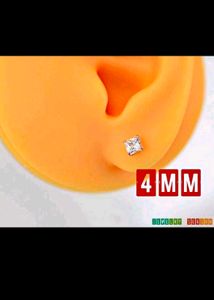 22k Pure Gold Square Dimond Stud Earrings