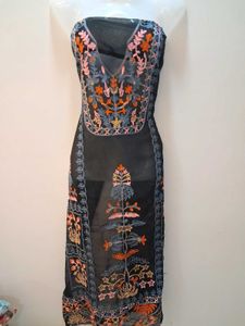 Elegant Embroidered kurti semistich material
