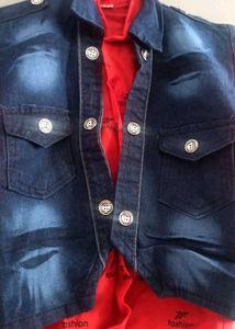 Boys&#39; Denim Vest and Shirt