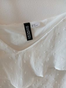 H&amp;M White Pinterest Boho Top