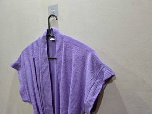 Sexy Purple Terry Bath Robe