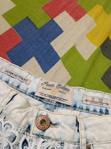 Denim & Lace Hotpants