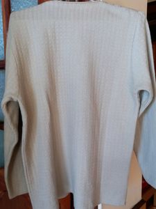 Cream V Neck Cardigan