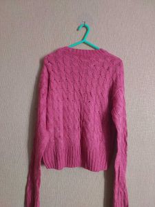 Pink Knit Cropped Sweater