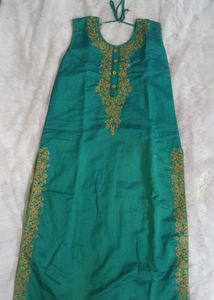 Green & Gold Embroidered Kurti