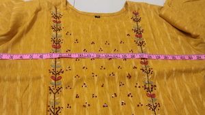 Mustard Embroidered Dress