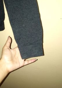 Grey Hoodie Top