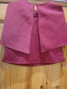 Burgundy Top with Chain Detail