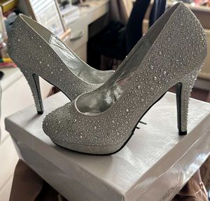 Silver Stiette Heels