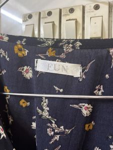 Floral Navy Blue Dress! V-Neck
