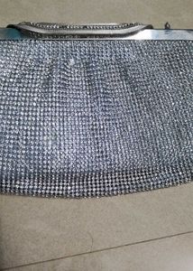 Silver Rhinestone Clutch............