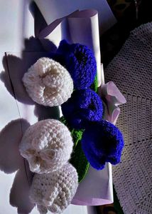 Crochet Tulip🌷 Bouquet💐 - Handmade Knitted Flowe