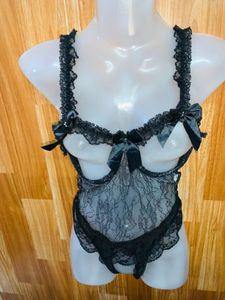 Black Lace Lingerie Bodysuit