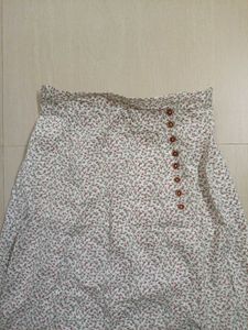 Floral Print Midi Skirt
