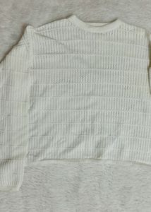 White Knitted Top