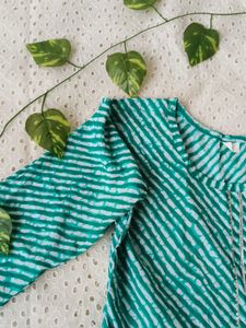 Striped Green Kurta