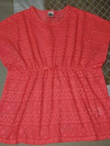 Coral Lace Top