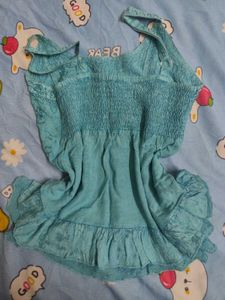 Seagreen Ethereal Mermaidcore Asymmetrical Top