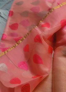 Pink Pure Chanderi Silk Saree Unused