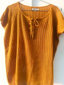 Mustard Knit Top