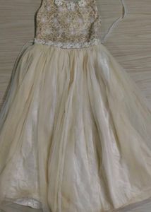 Ivory Floral Lace &amp; Tulle Dress