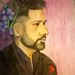 Rohit Sharma - Watercolor Painting