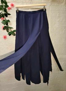 Elegant Navy Blue Strappy Skirt