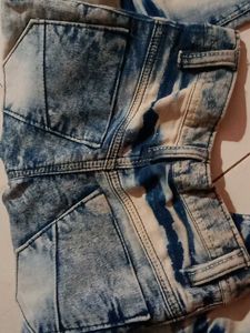 Boys Blue Patterned Jeans