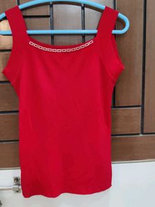 Red Sleeveless Top