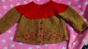 Cute Hand-Knitted Baby Cardigan