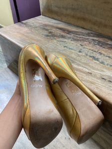 Golden Pencil Heels - ALDO Brand