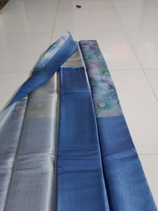 Blue Printed softy saree...