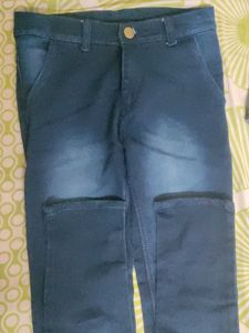 Men Dark Blue Trendy Jeans