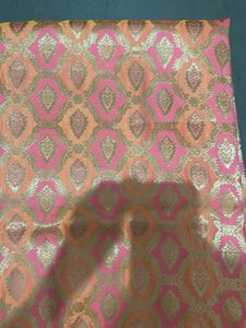 Elegant Pink &amp; Gold Banarasi Silk Saree with Tradi