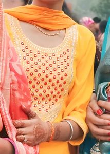 Yellow Embroidered Kurta