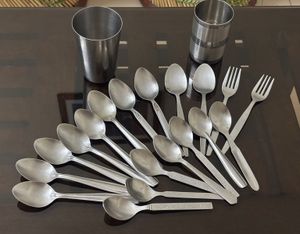 Stainless Stell Glass & Spoon
