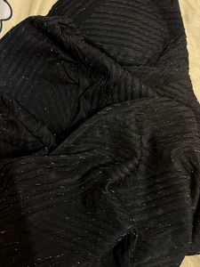 Black Textured Mini Dress